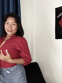 A mature woman dominates men and owns their penises