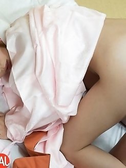 Horny woman Mio in a kimono passionately sucks cock with her mouth